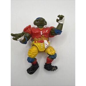Vintage TMNT Leonardo Football Player Action Figure Teenage Mutant Ninja Turtles